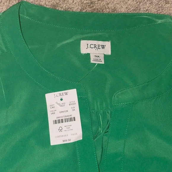 J.Crew green sleeveless tank top - Picture 4 of 4